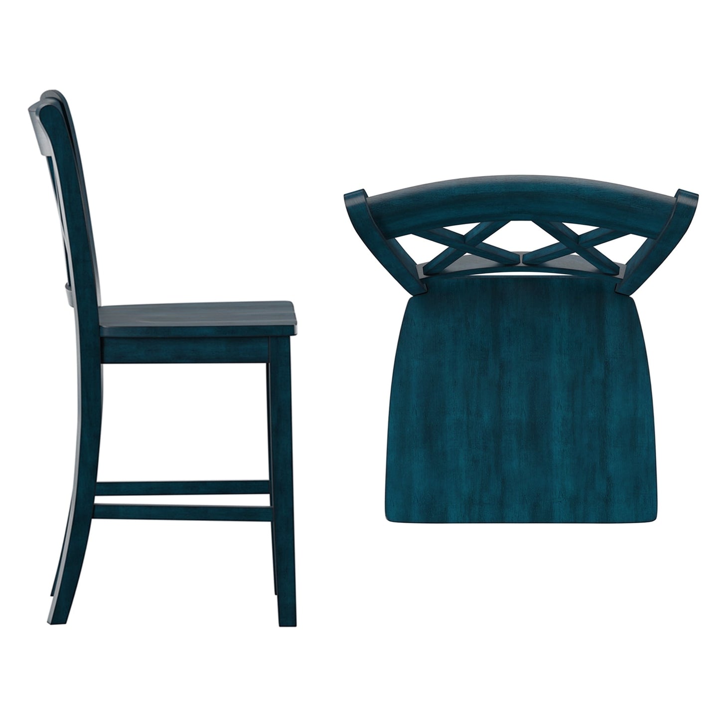 Sgabelli da banco Ronda con schienale a X doppia (confezione da 2)