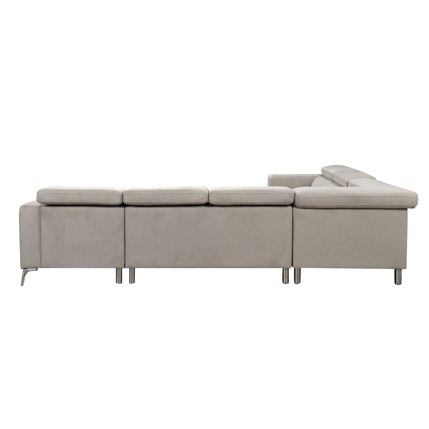 Roomfitters 122 Divano componibile extra large con chaise longue e vano portaoggetti, divano a forma di U contemporaneo a 7 posti.