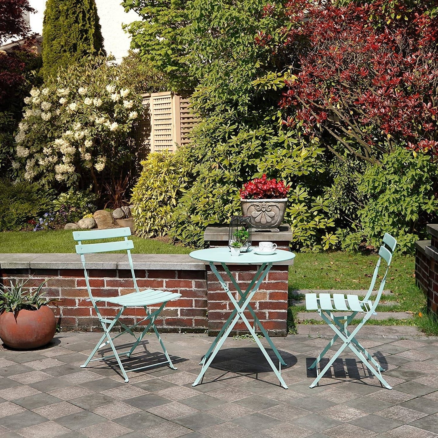 Set da bistrot rotondo per 2 persone - 23,6 pollici di lunghezza