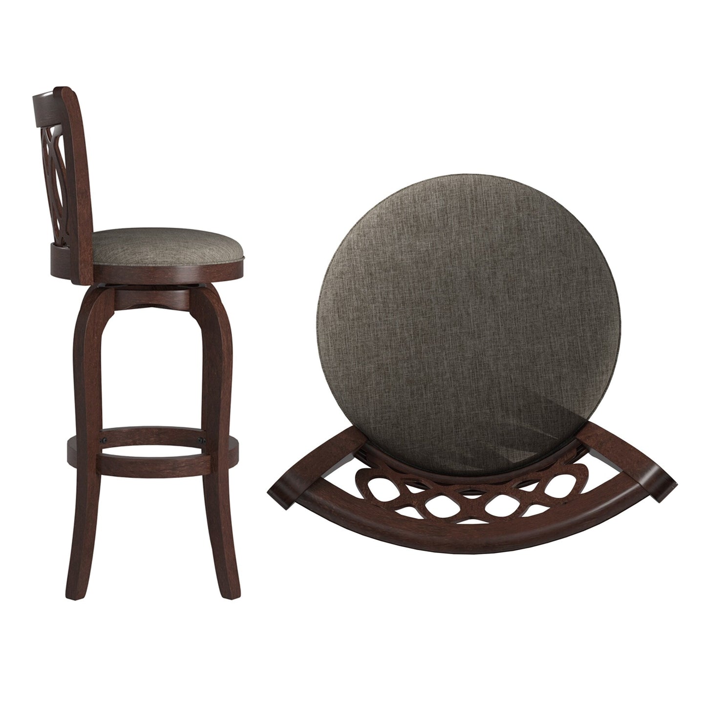 Sgabello da bar girevole con schienale ricurvo Rovinj