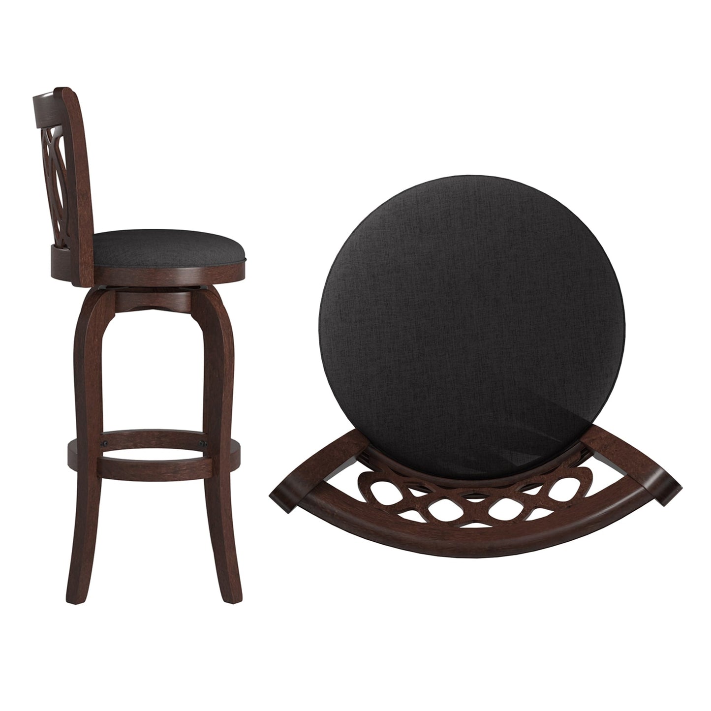 Sgabello da bar girevole con schienale ricurvo Rovinj