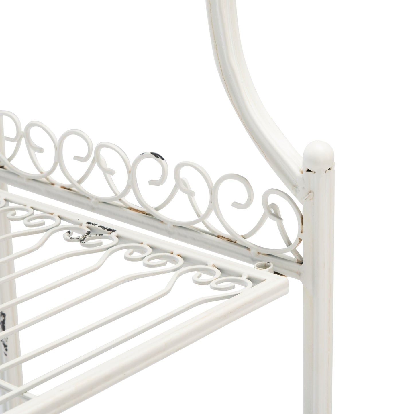 SAFAVIEH Bryn Bakers Rack da esterno in ferro battuto in stile vittoriano a 4 ripiani - 63,5 cm L x 38,1 cm P x 160 cm A - 63,5L x 38,1P x 160A
