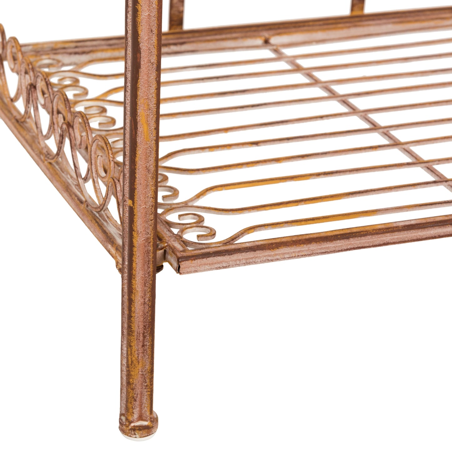 SAFAVIEH Bryn Bakers Rack da esterno in ferro battuto in stile vittoriano a 4 ripiani - 63,5 cm L x 38,1 cm P x 160 cm A - 63,5L x 38,1P x 160A
