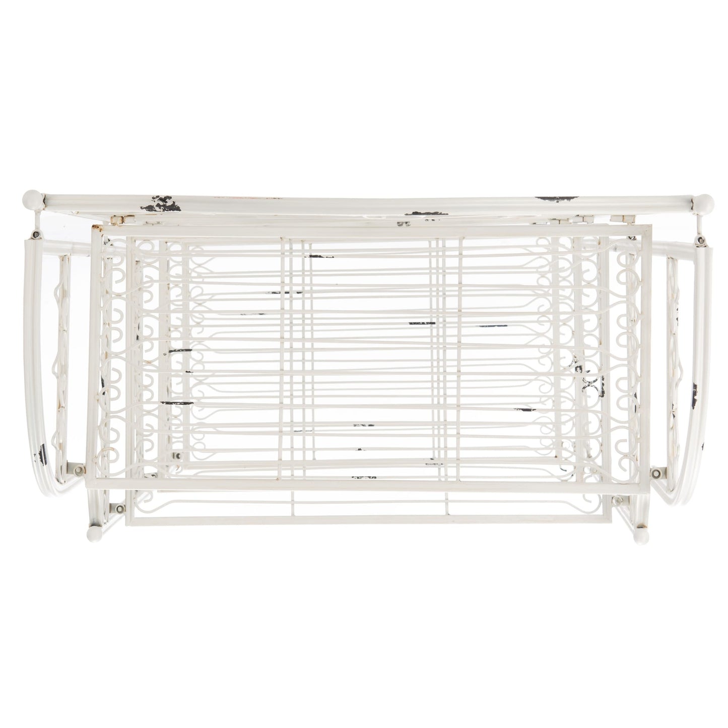 SAFAVIEH Bryn Bakers Rack da esterno in ferro battuto in stile vittoriano a 4 ripiani - 63,5 cm L x 38,1 cm P x 160 cm A - 63,5L x 38,1P x 160A