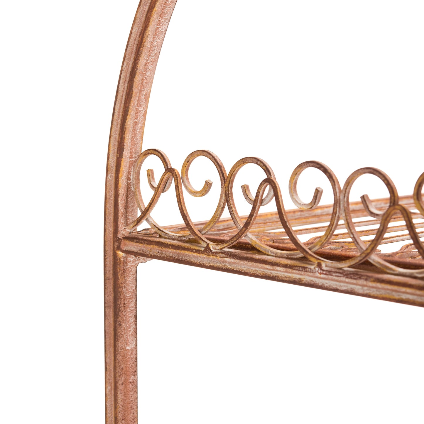 SAFAVIEH Bryn Bakers Rack da esterno in ferro battuto in stile vittoriano a 4 ripiani - 63,5 cm L x 38,1 cm P x 160 cm A - 63,5L x 38,1P x 160A