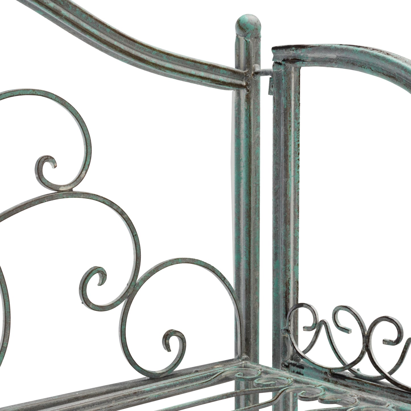 SAFAVIEH Bryn Bakers Rack da esterno in ferro battuto in stile vittoriano a 4 ripiani - 63,5 cm L x 38,1 cm P x 160 cm A - 63,5L x 38,1P x 160A