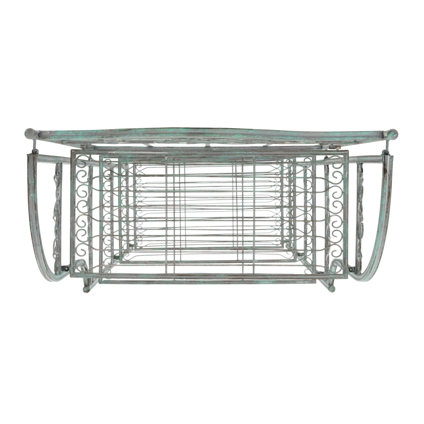 SAFAVIEH Bryn Bakers Rack da esterno in ferro battuto in stile vittoriano a 4 ripiani - 63,5 cm L x 38,1 cm P x 160 cm A - 63,5L x 38,1P x 160A