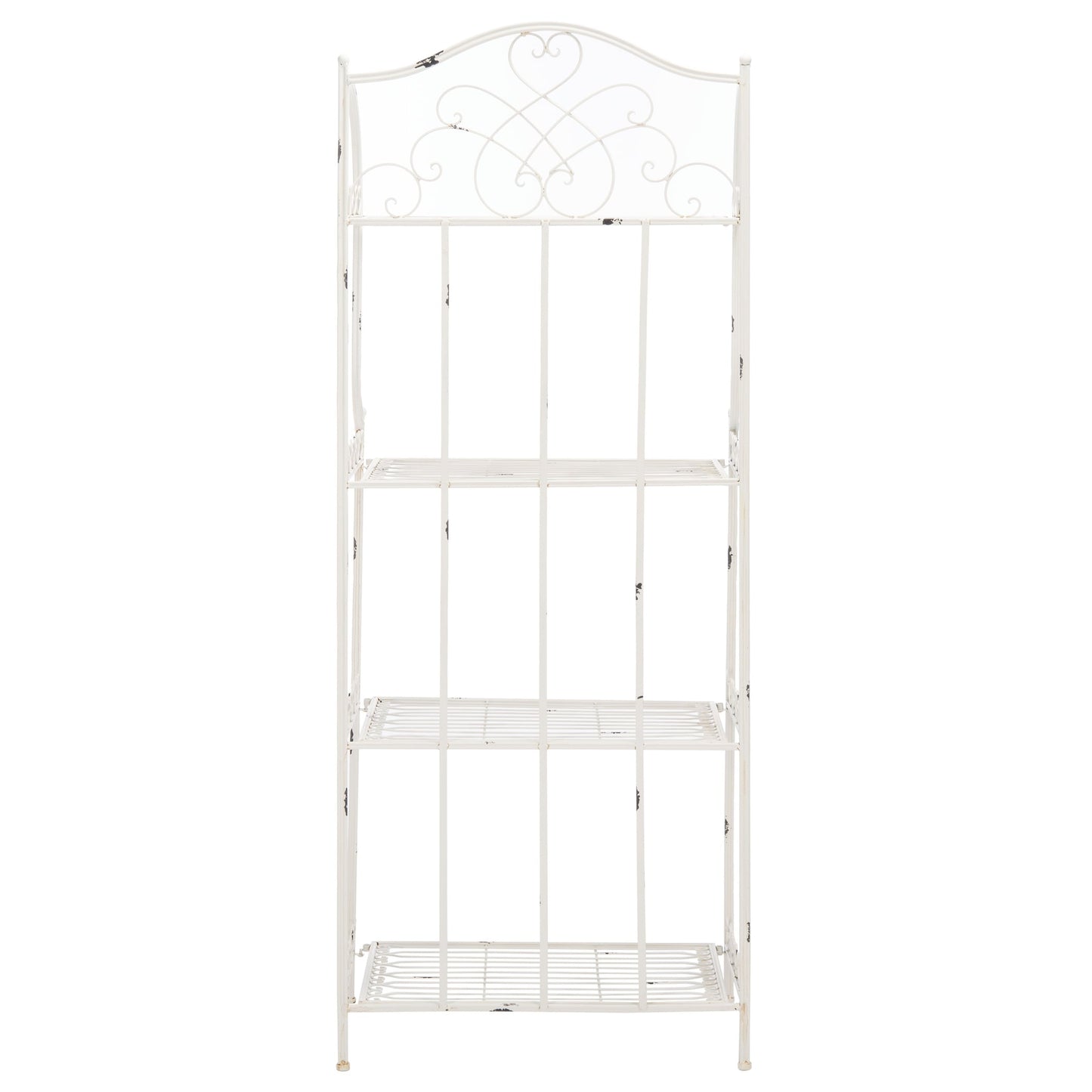 SAFAVIEH Bryn Bakers Rack da esterno in ferro battuto in stile vittoriano a 4 ripiani - 63,5 cm L x 38,1 cm P x 160 cm A - 63,5L x 38,1P x 160A