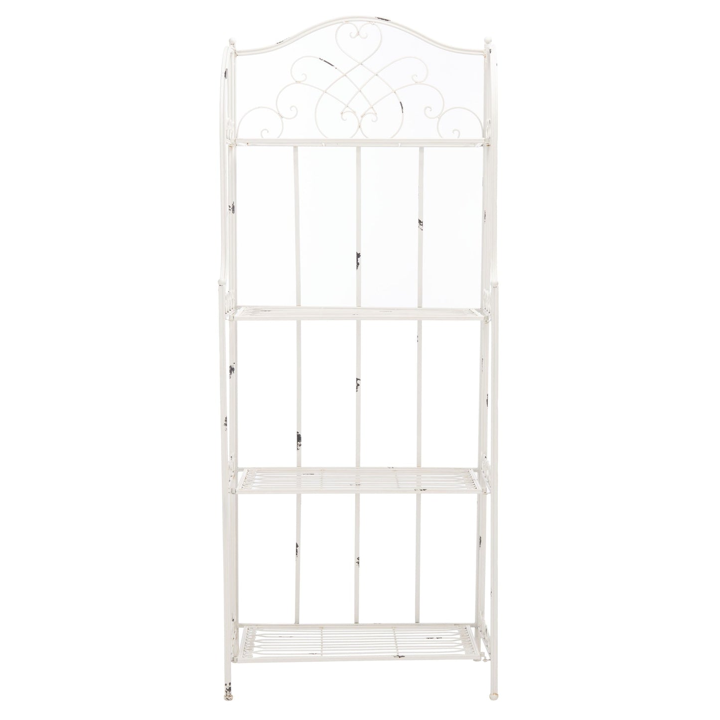 SAFAVIEH Bryn Bakers Rack da esterno in ferro battuto in stile vittoriano a 4 ripiani - 63,5 cm L x 38,1 cm P x 160 cm A - 63,5L x 38,1P x 160A
