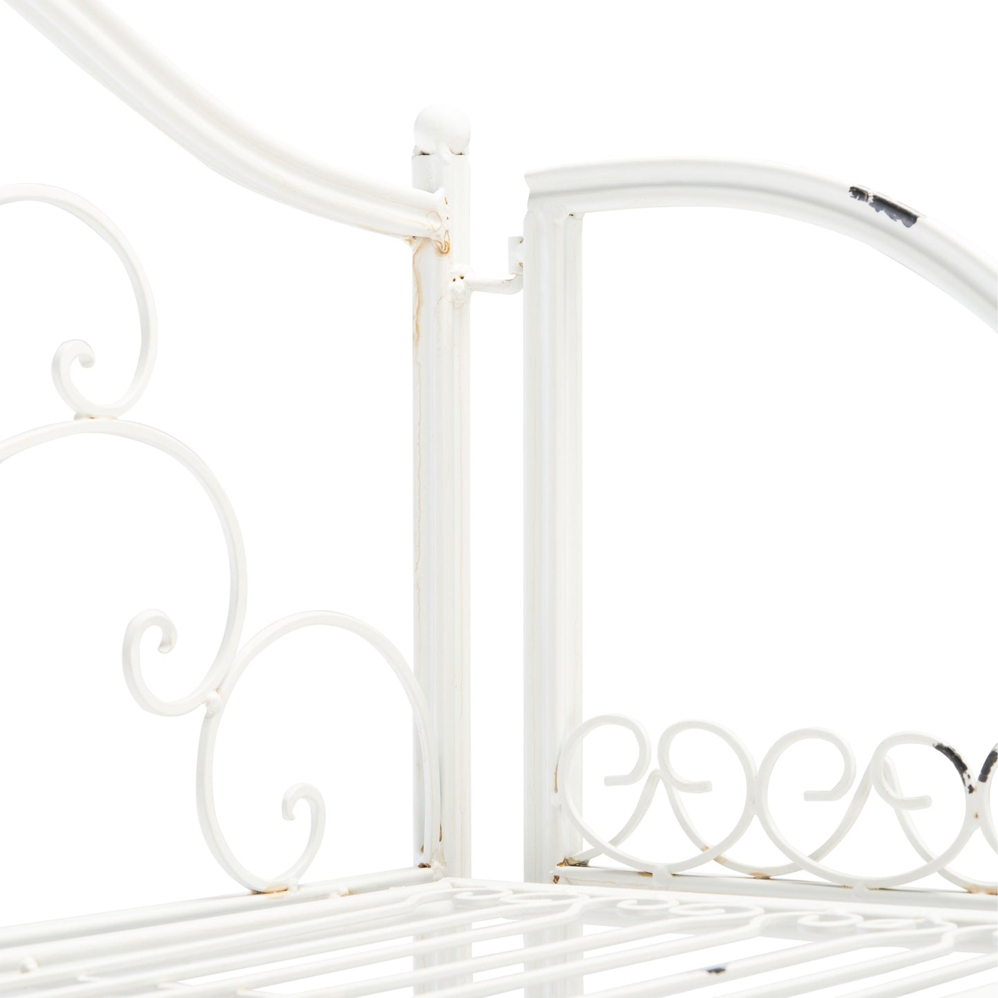 SAFAVIEH Bryn Bakers Rack da esterno in ferro battuto in stile vittoriano a 4 ripiani - 63,5 cm L x 38,1 cm P x 160 cm A - 63,5L x 38,1P x 160A
