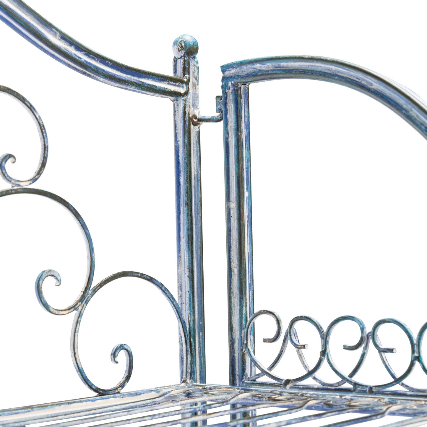 SAFAVIEH Bryn Bakers Rack da esterno in ferro battuto in stile vittoriano a 4 ripiani - 63,5 cm L x 38,1 cm P x 160 cm A - 63,5L x 38,1P x 160A