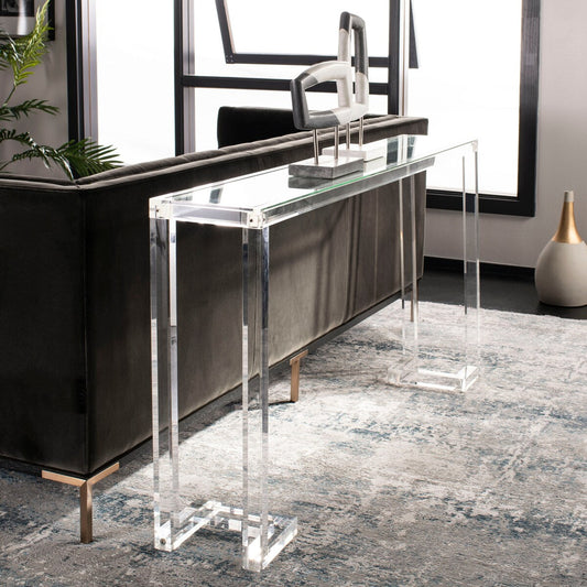 SAFAVIEH Couture Camryn Tavolo Console in Acrilico - Trasparente - 60 L x 10 P x 30 A - 52Lx10Px30A