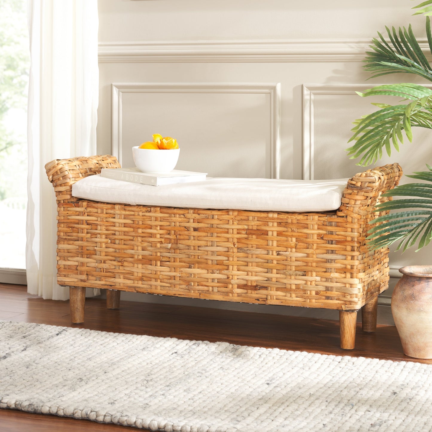 SAFAVIEH Danna Brown Bench - 43,9 x 14,8 x 21,1 - 44L x 15P x 21H