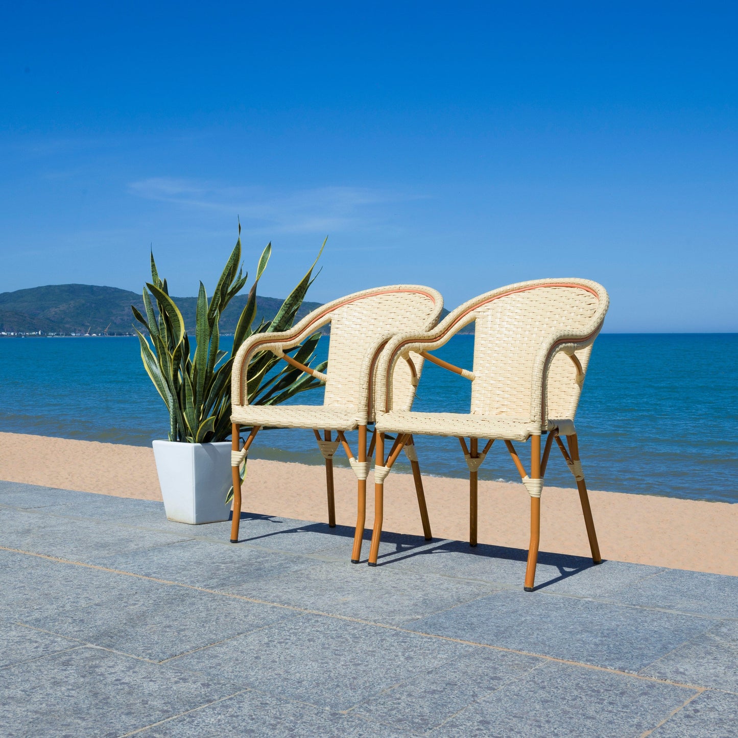 SAFAVIEH Doreth Sedia con Braccioli (Set da 2) - 23L x 36P x 25H