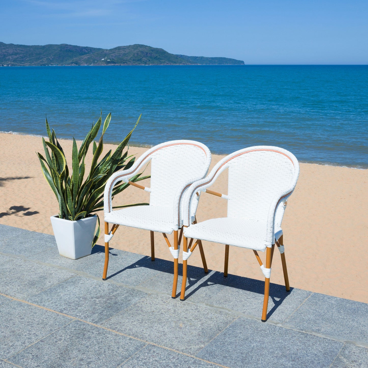 SAFAVIEH Doreth Sedia con Braccioli (Set da 2) - 23L x 36P x 25H