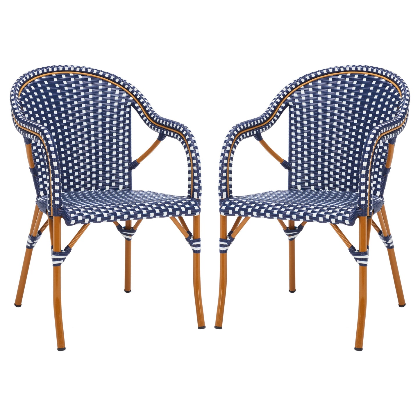 SAFAVIEH Doreth Sedia con Braccioli (Set da 2) - 23L x 36P x 25H