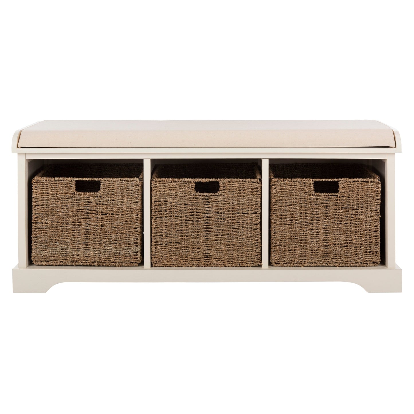 SAFAVIEH Eola Grey/ White Storage Bench - 47 x 16.1 x 19.9 - 47Lx16Px20A (L=lunghezza, P=profondità, A=altezza)