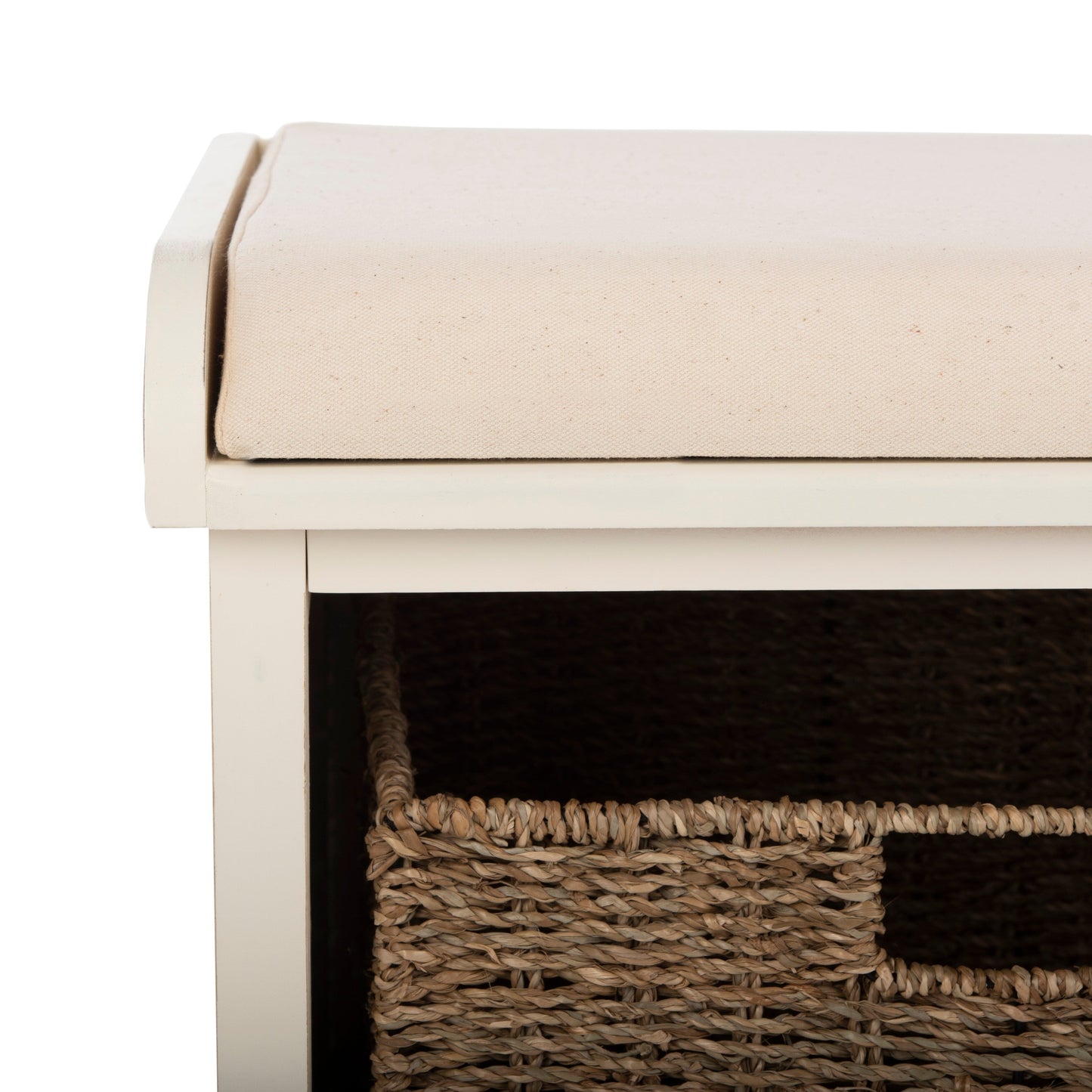 SAFAVIEH Eola Grey/ White Storage Bench - 47 x 16.1 x 19.9 - 47Lx16Px20A (L=lunghezza, P=profondità, A=altezza)