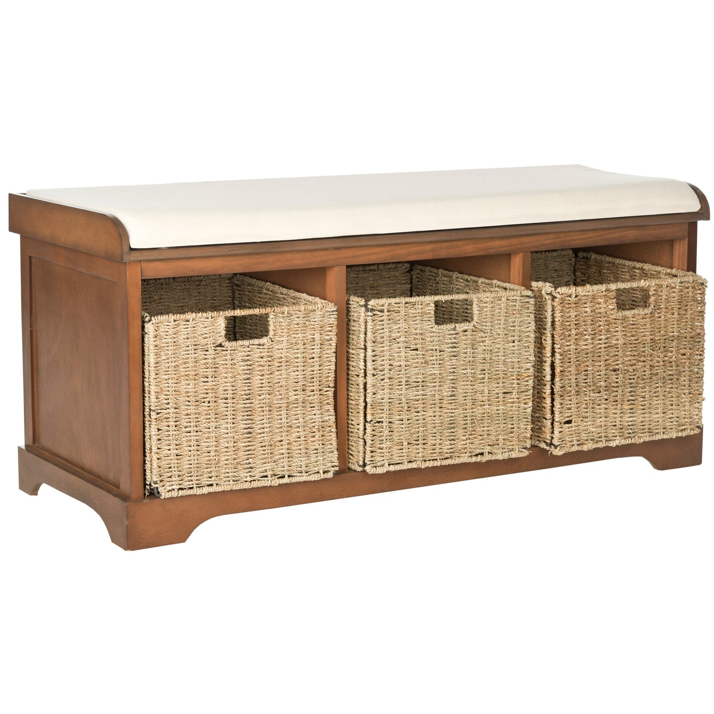 SAFAVIEH Eola Grey/ White Storage Bench - 47 x 16.1 x 19.9 - 47Lx16Px20A (L=lunghezza, P=profondità, A=altezza)
