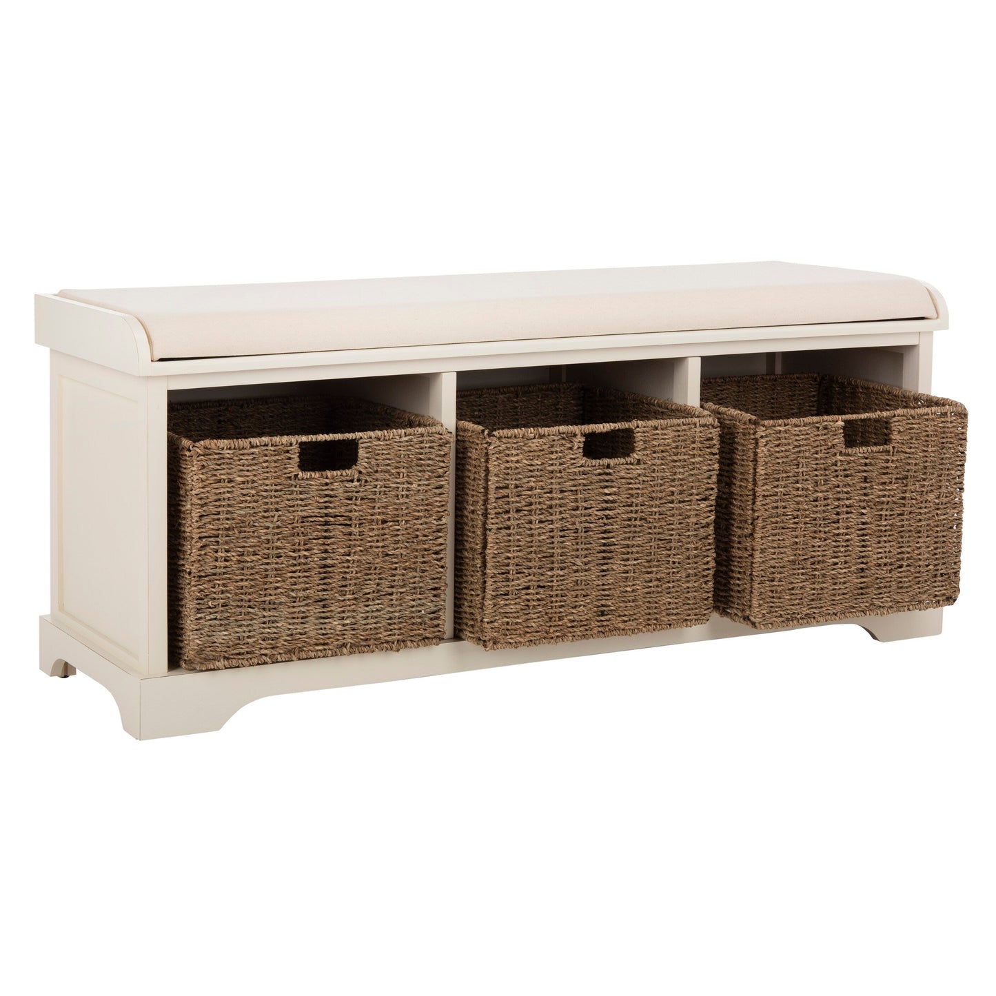 SAFAVIEH Eola Grey/ White Storage Bench - 47 x 16.1 x 19.9 - 47Lx16Px20A (L=lunghezza, P=profondità, A=altezza)