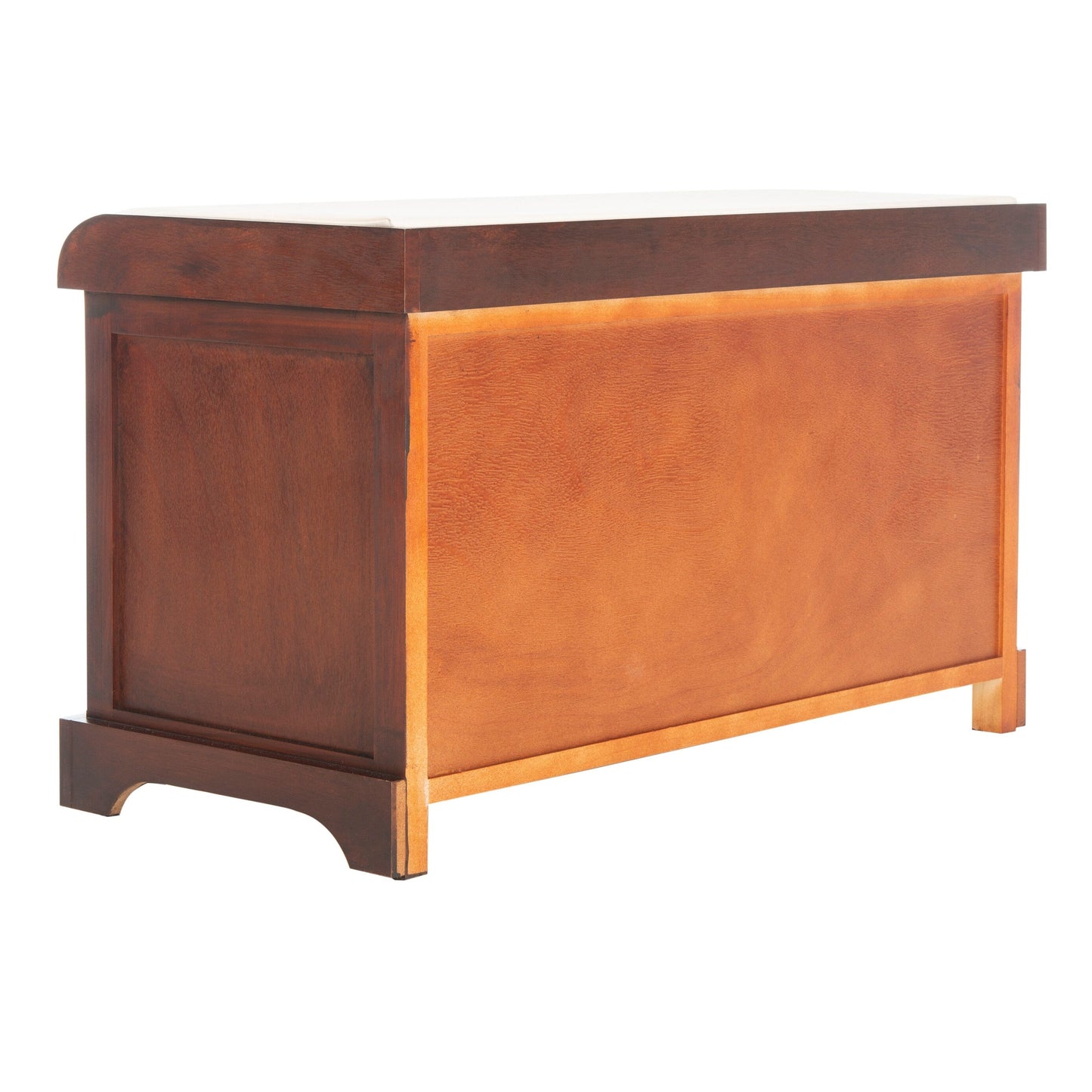 SAFAVIEH Euphemia - Panca con cestino portaoggetti intrecciato, marrone - 33,5 x 16,1 x 19,9 - 34Lx16Px20H