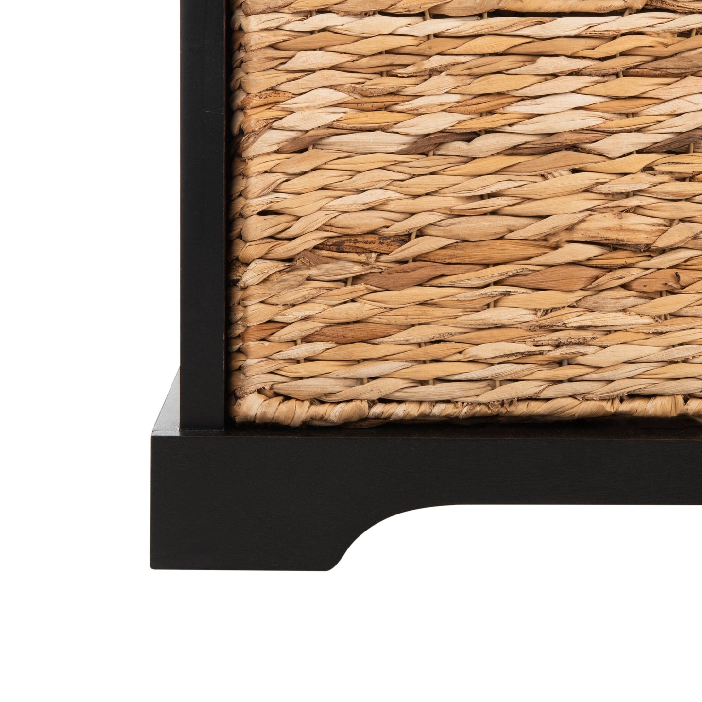 SAFAVIEH Euphemia - Panca con cestino portaoggetti intrecciato, marrone - 33,5 x 16,1 x 19,9 - 34Lx16Px20H