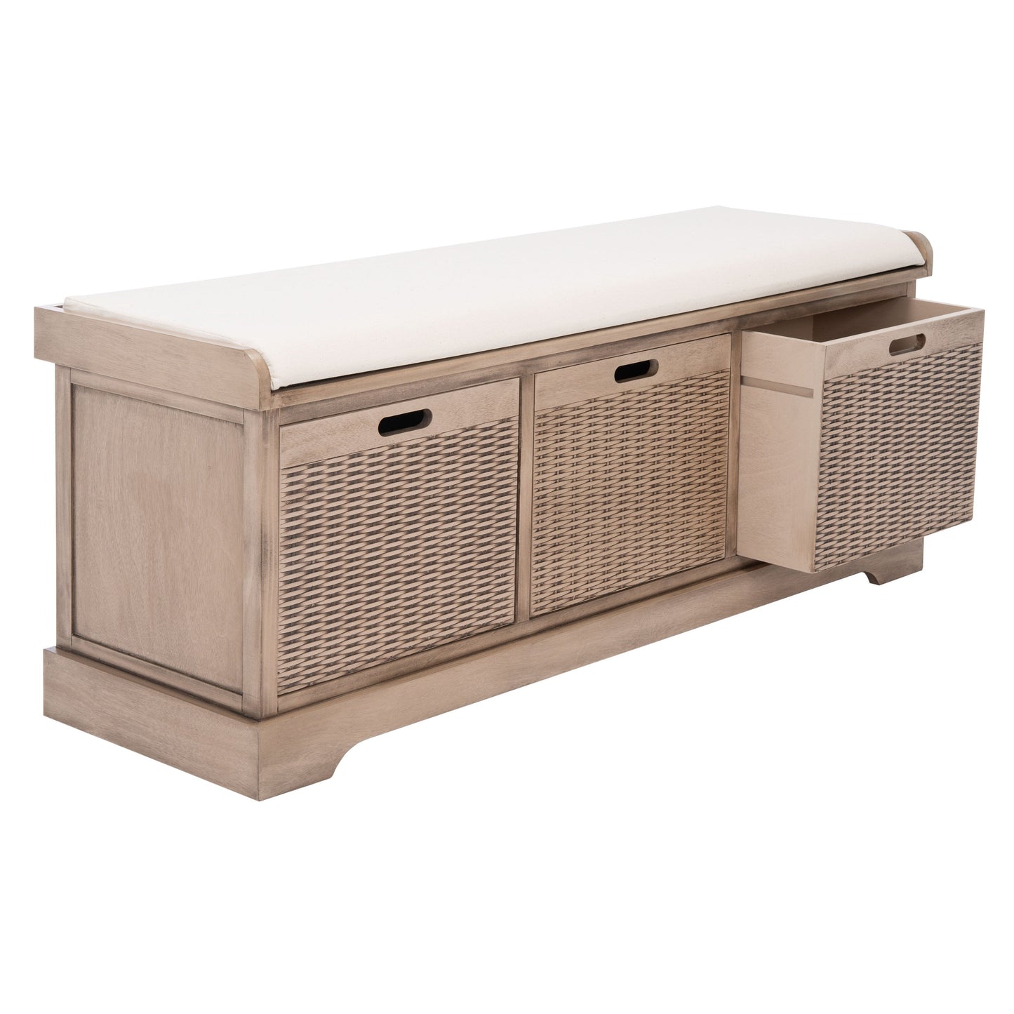 SAFAVIEH Fiorello panca con 3 cassetti e vano portaoggetti - 47,3 L x 38 P x 48 A - 47Lx38Px48A