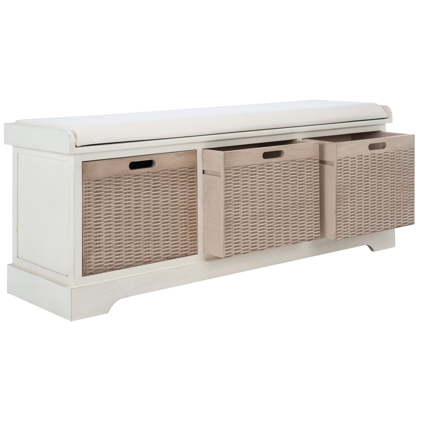 SAFAVIEH Fiorello panca con 3 cassetti e vano portaoggetti - 47,3 L x 38 P x 48 A - 47Lx38Px48A
