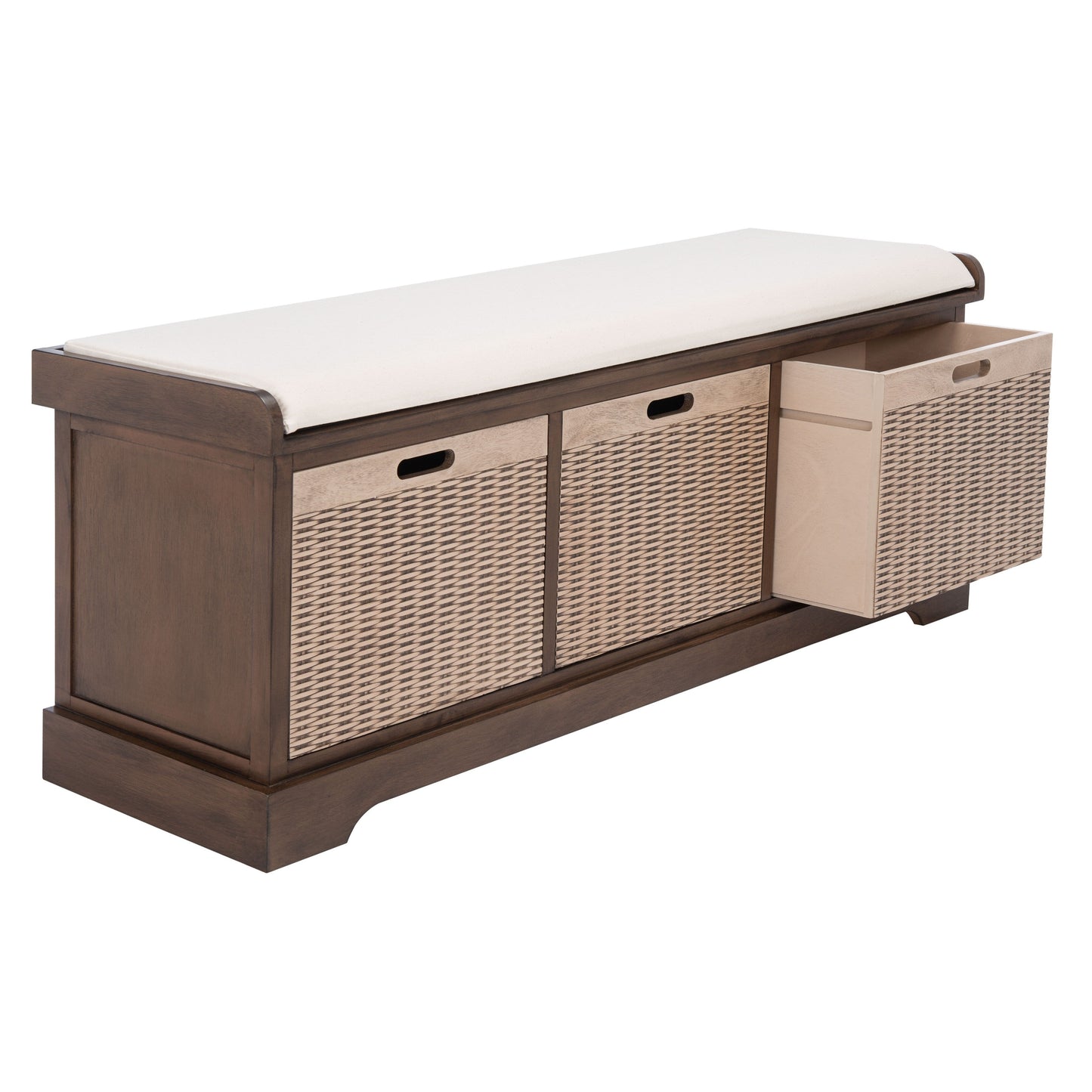 SAFAVIEH Fiorello panca con 3 cassetti e vano portaoggetti - 47,3 L x 38 P x 48 A - 47Lx38Px48A