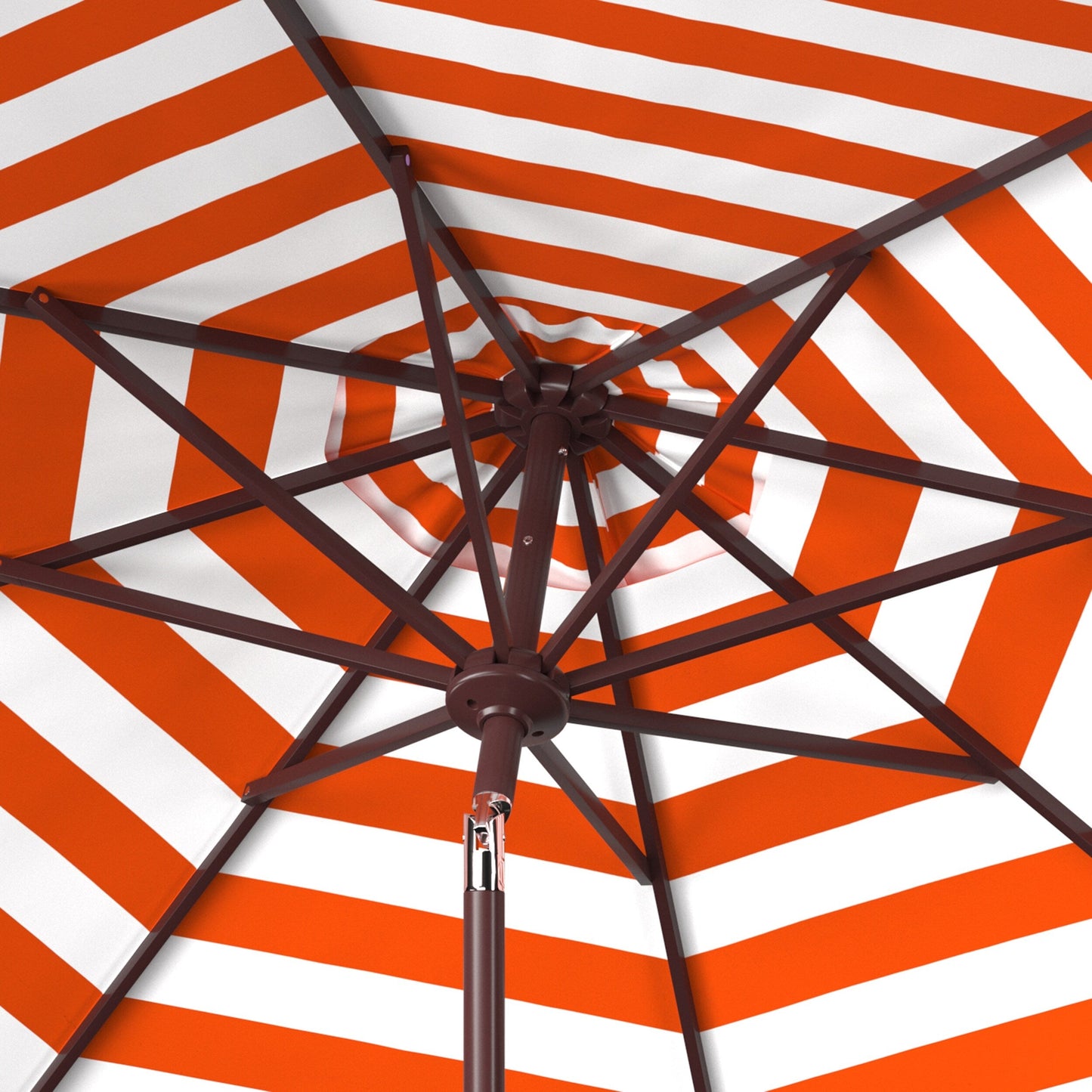 Parapluie da esterno SAFAVIEH Hadire Inside Out a righe da 9 piedi con manovella