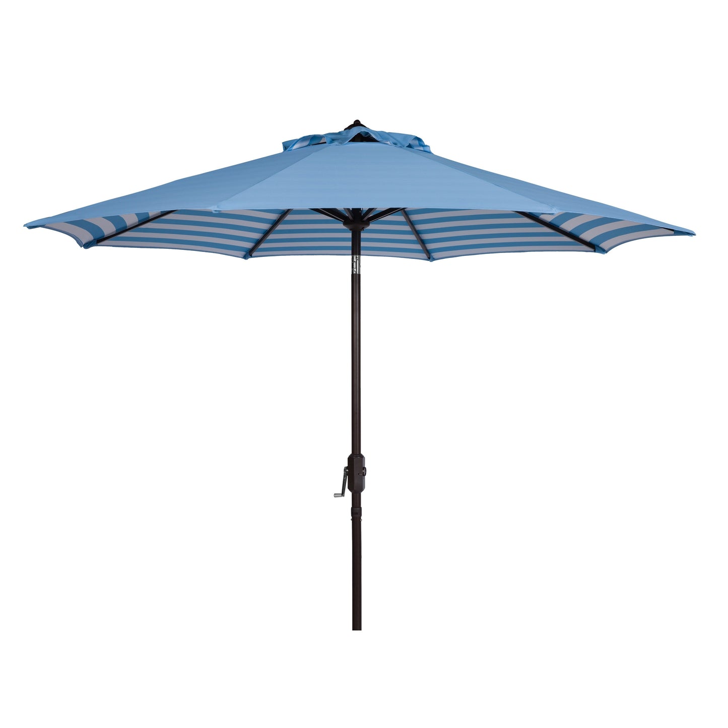 Parapluie da esterno SAFAVIEH Hadire Inside Out a righe da 9 piedi con manovella