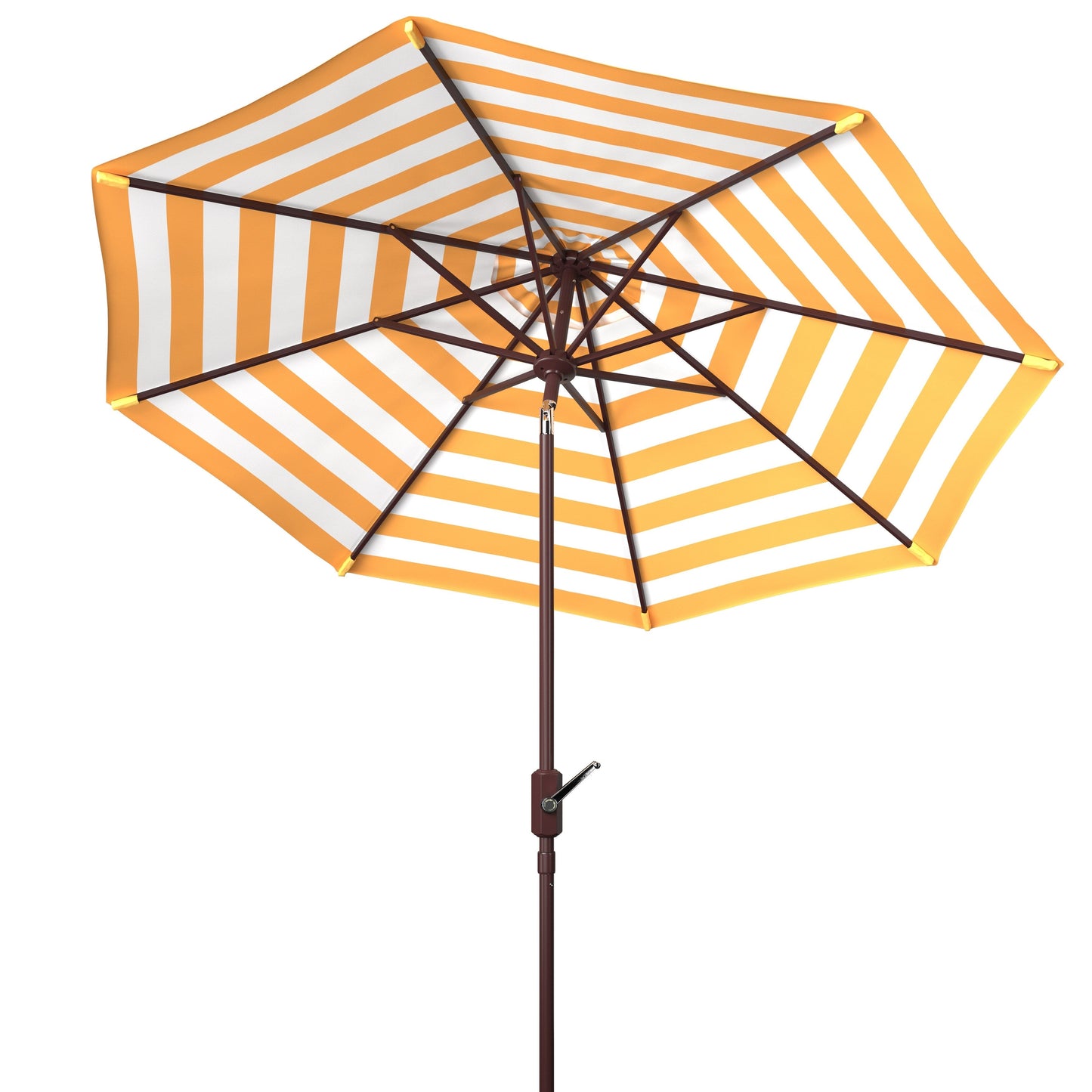 Parapluie da esterno SAFAVIEH Hadire Inside Out a righe da 9 piedi con manovella