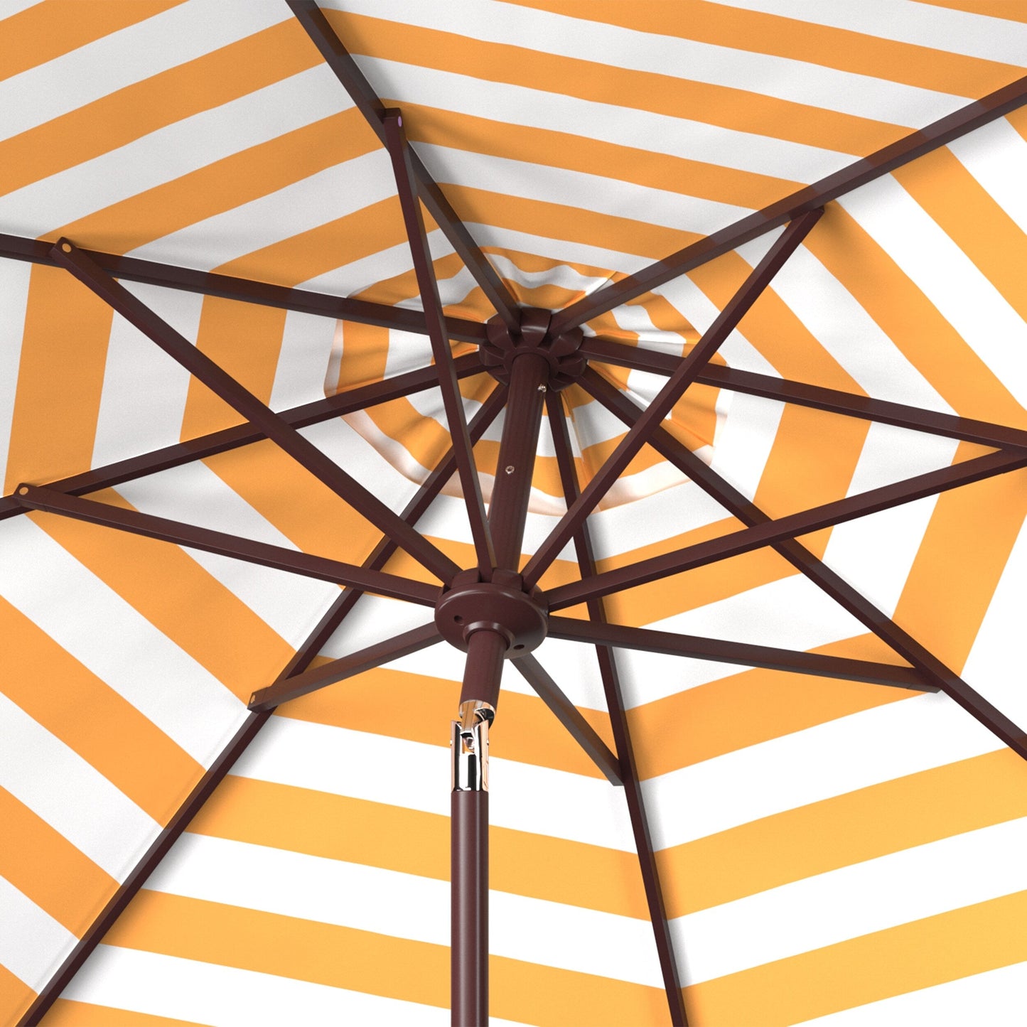Parapluie da esterno SAFAVIEH Hadire Inside Out a righe da 9 piedi con manovella