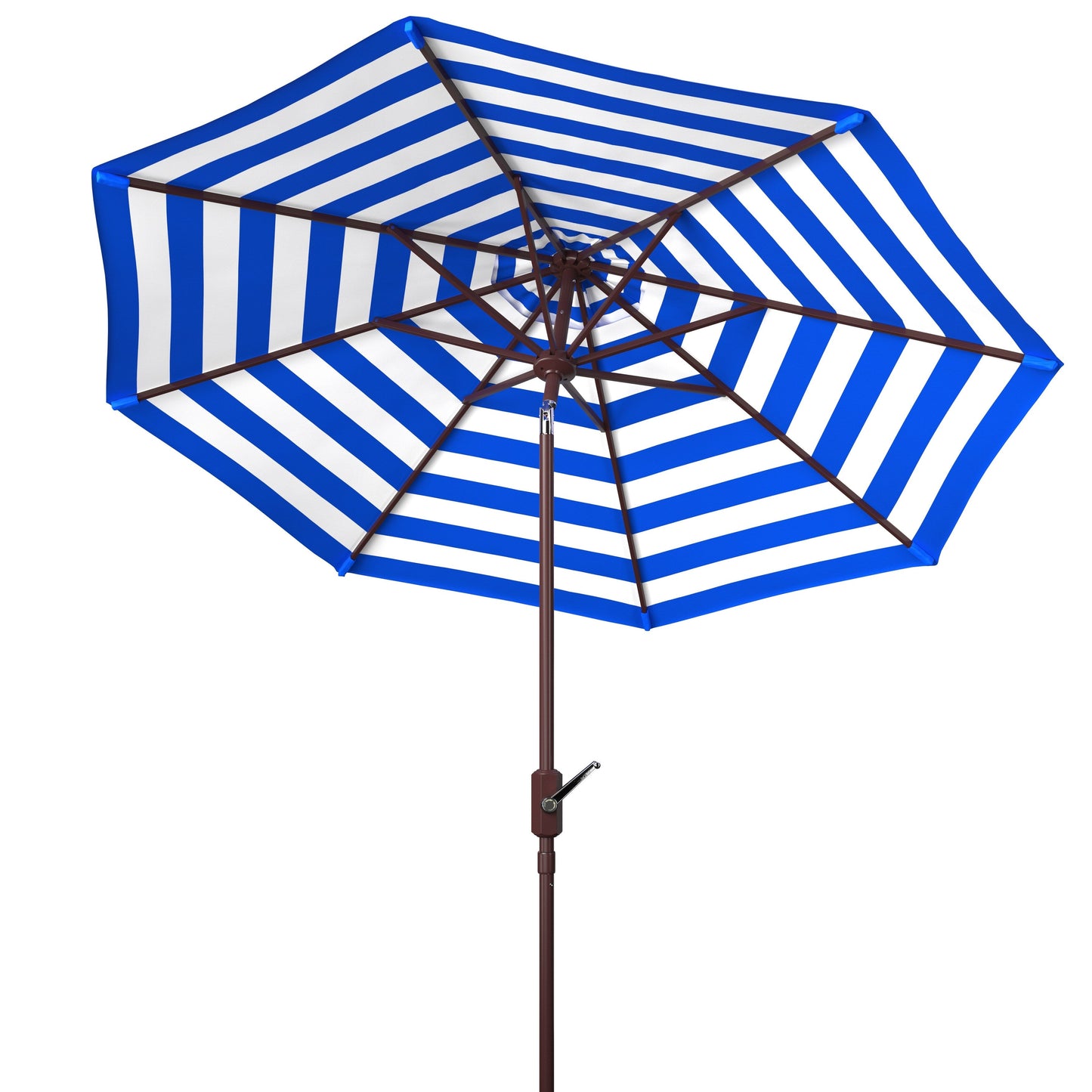 Parapluie da esterno SAFAVIEH Hadire Inside Out a righe da 9 piedi con manovella