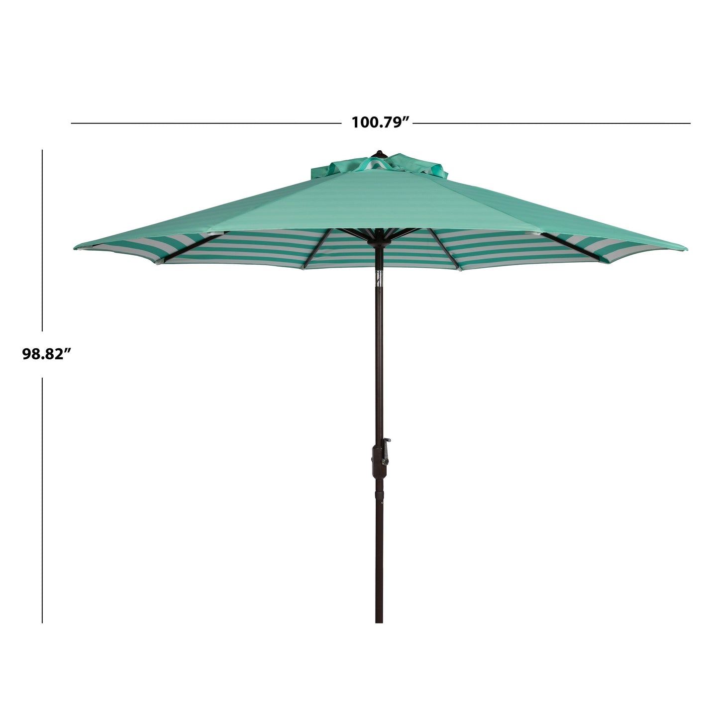 Parapluie da esterno SAFAVIEH Hadire Inside Out a righe da 9 piedi con manovella