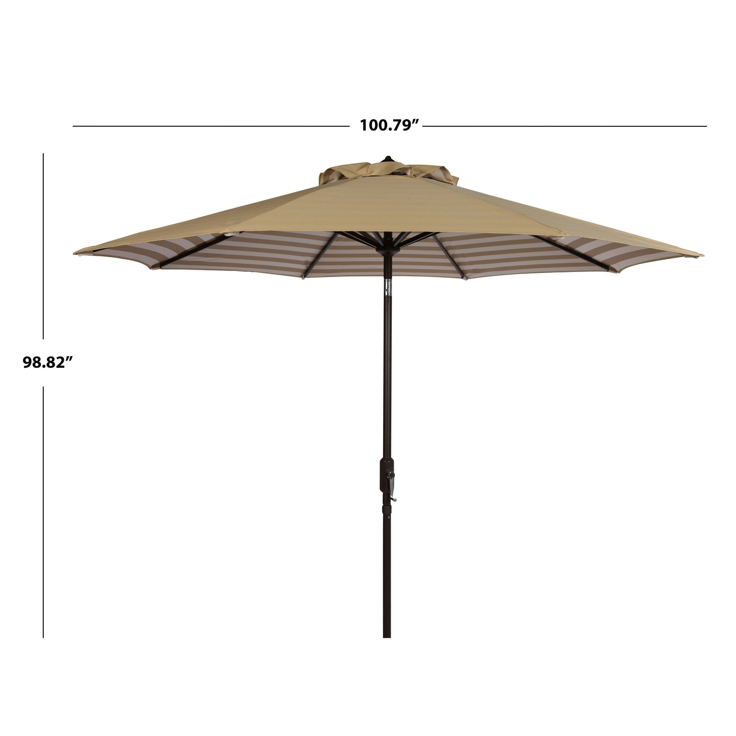 Parapluie da esterno SAFAVIEH Hadire Inside Out a righe da 9 piedi con manovella