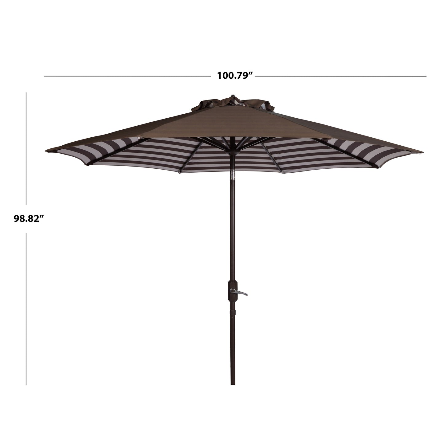 Parapluie da esterno SAFAVIEH Hadire Inside Out a righe da 9 piedi con manovella