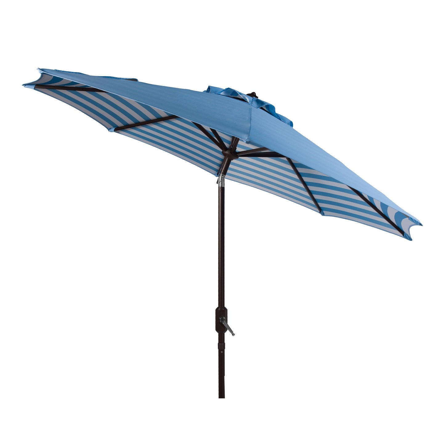 Parapluie da esterno SAFAVIEH Hadire Inside Out a righe da 9 piedi con manovella