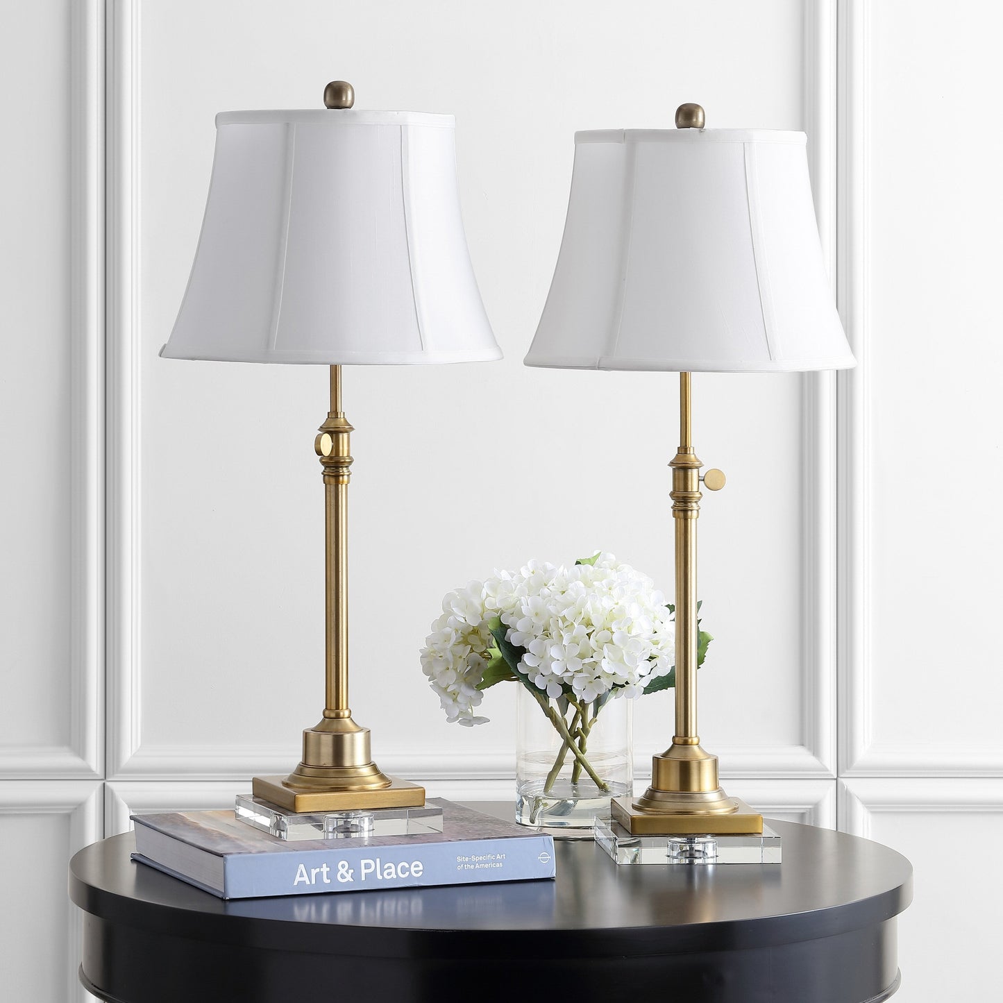 Set di 2 lampade da tavolo SAFAVIEH Lighting Amande con altezza regolabile da 27 a 31 pollici - 13Wx13Dx31H