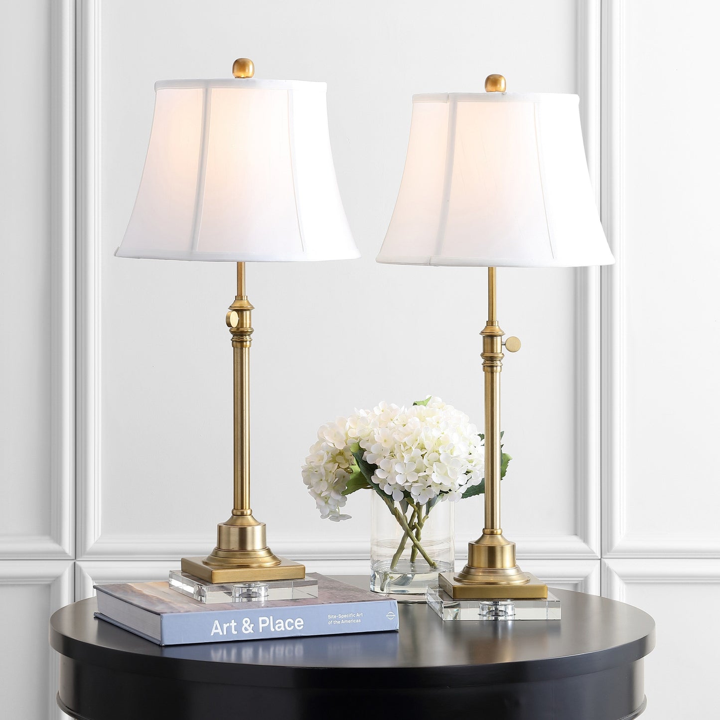 Set di 2 lampade da tavolo SAFAVIEH Lighting Amande con altezza regolabile da 27 a 31 pollici - 13Wx13Dx31H