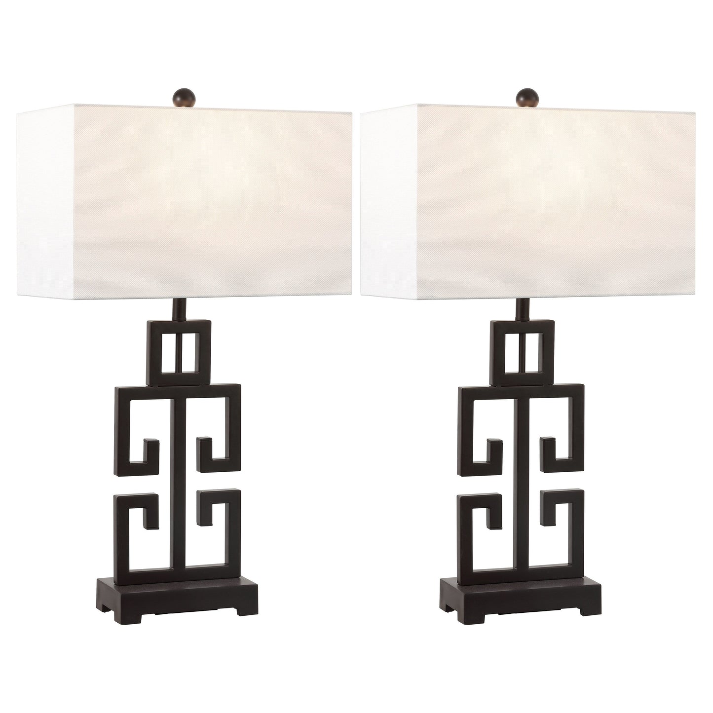 Lampada da tavolo SAFAVIEH Lighting Chantelle Greek Antiqued Gold da 29 pollici (confezione da 2) - 16W x 9D x 29H