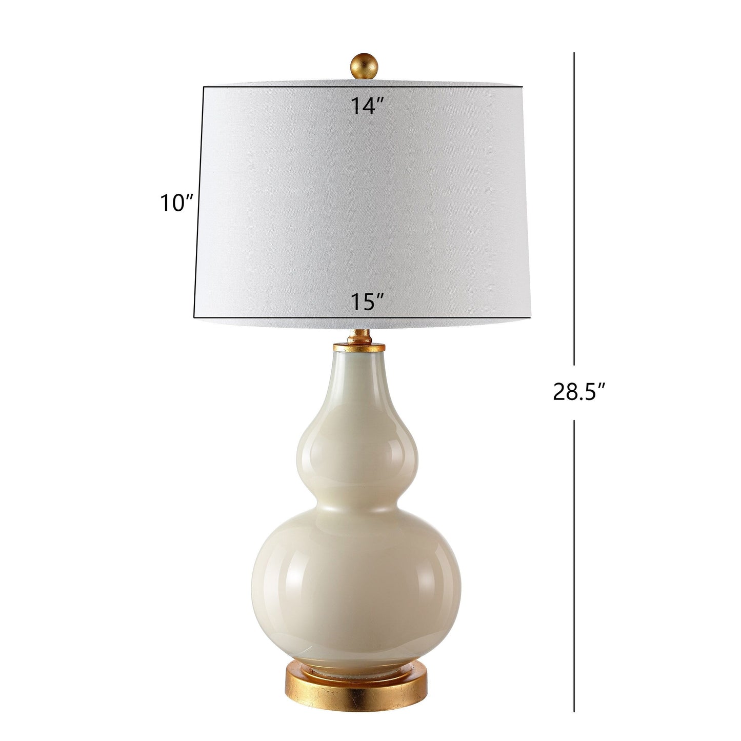 Lampada da tavolo SAFAVIEH Lighting Diede a forma di zucca (confezione da 2) - 15x15x28,5 - 15Lx15Px29H