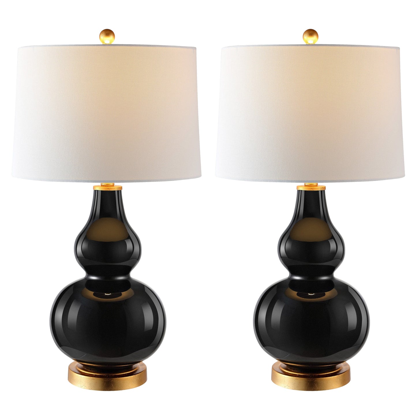 Lampada da tavolo SAFAVIEH Lighting Diede a forma di zucca (confezione da 2) - 15x15x28,5 - 15Lx15Px29H