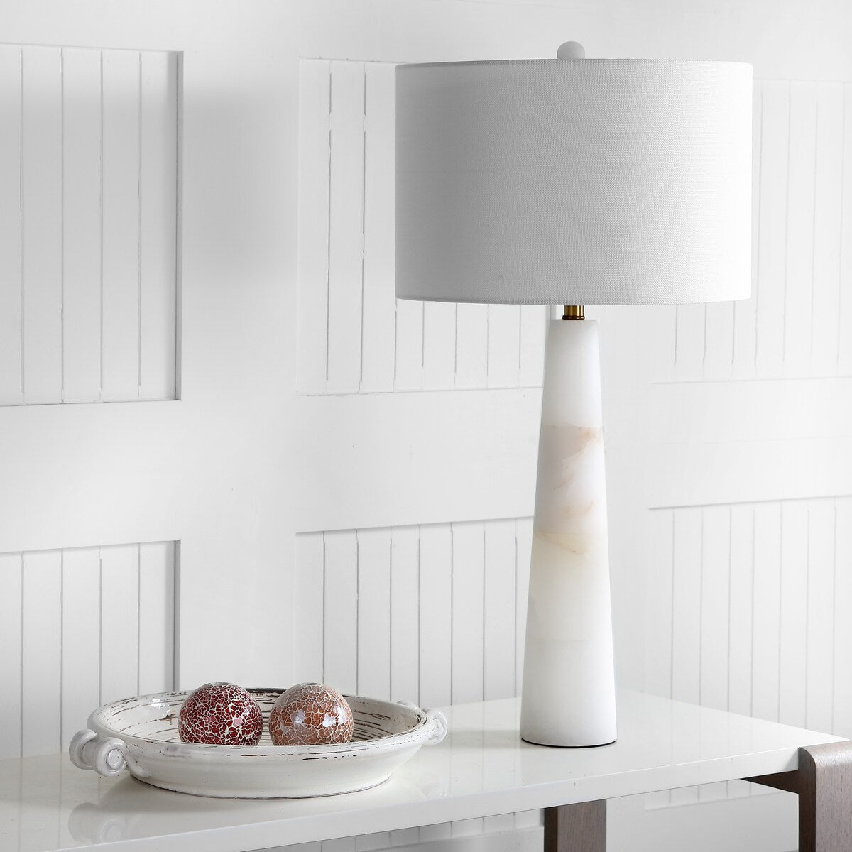 Lampada da tavolo a LED in alabastro Giorgiana da 76 cm di SAFAVIEH - 38x38x76 cm - 38Lx38Px76H