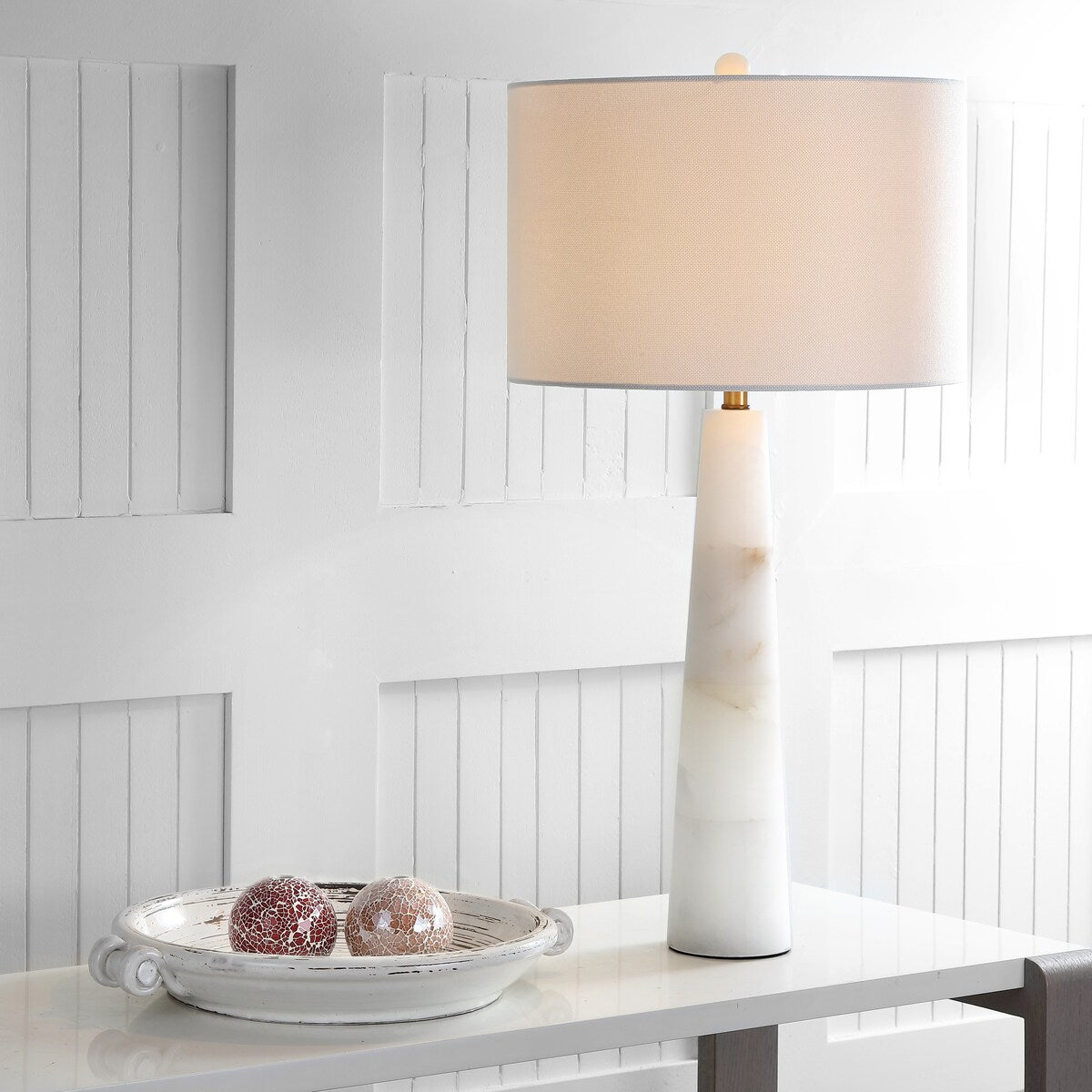 Lampada da tavolo a LED in alabastro Giorgiana da 76 cm di SAFAVIEH - 38x38x76 cm - 38Lx38Px76H