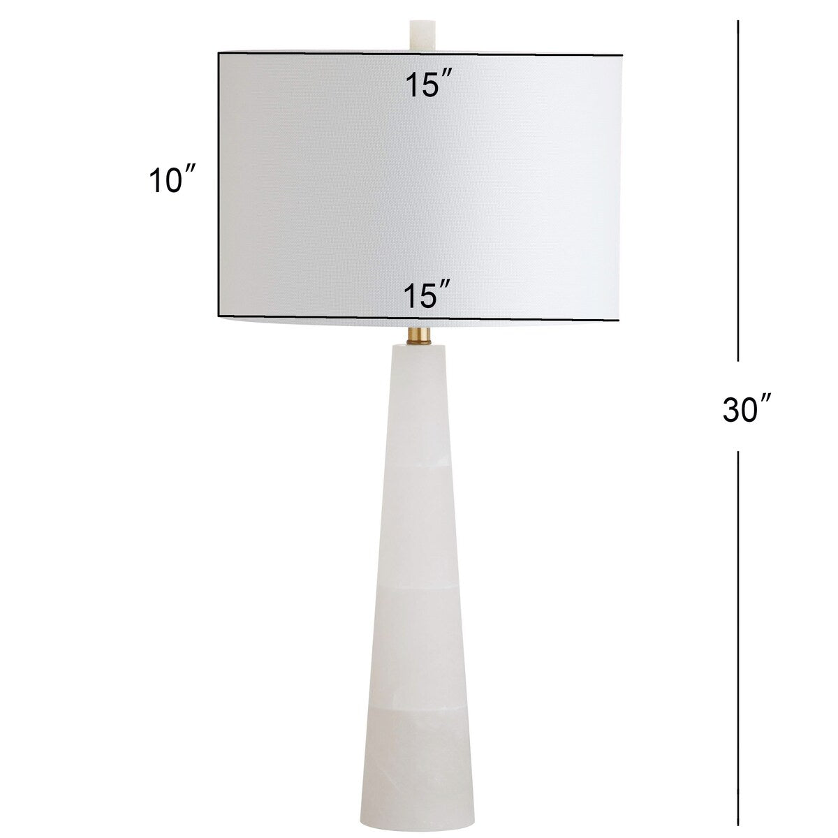 Lampada da tavolo a LED in alabastro Giorgiana da 76 cm di SAFAVIEH - 38x38x76 cm - 38Lx38Px76H