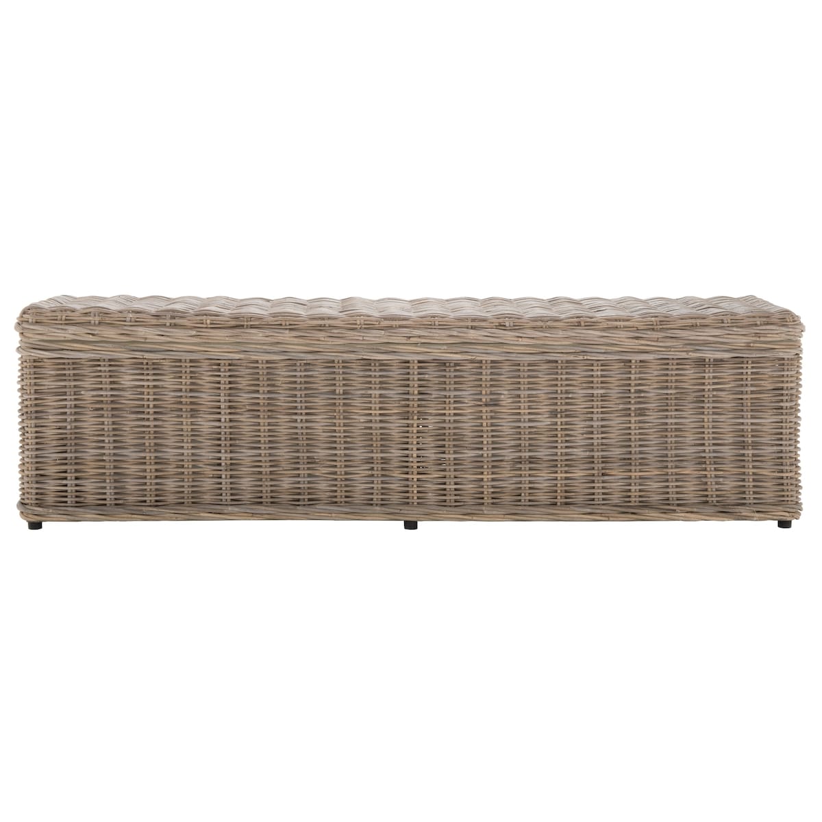 SAFAVIEH Marcelien Grey Natural Rattan Storage Trunk - 63 x 18.1 x 18.7 - 63Lx18Ax19H