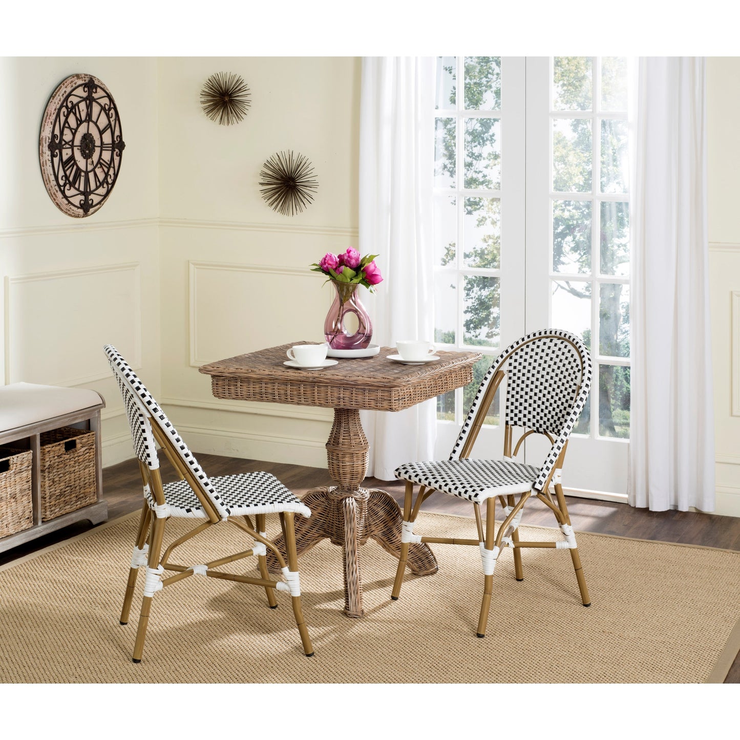 SAFAVIEH Marolyn Sedia da pranzo impilabile (confezione da 2) - 45,7 x 55,9 x 89 cm (L x P x A)