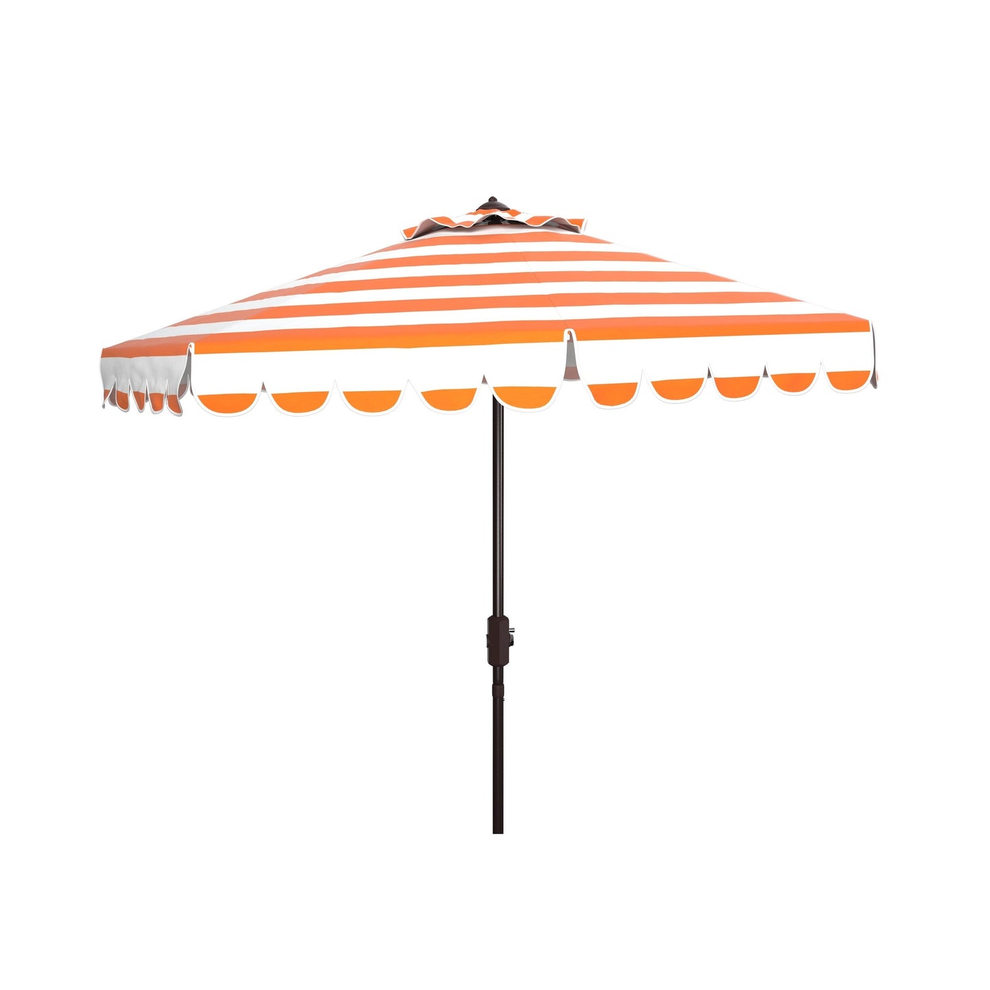 Ombrellone da giardino SAFAVIEH Nargiz a righe con bordi a scaglie, diametro 2,7 m, con manovella