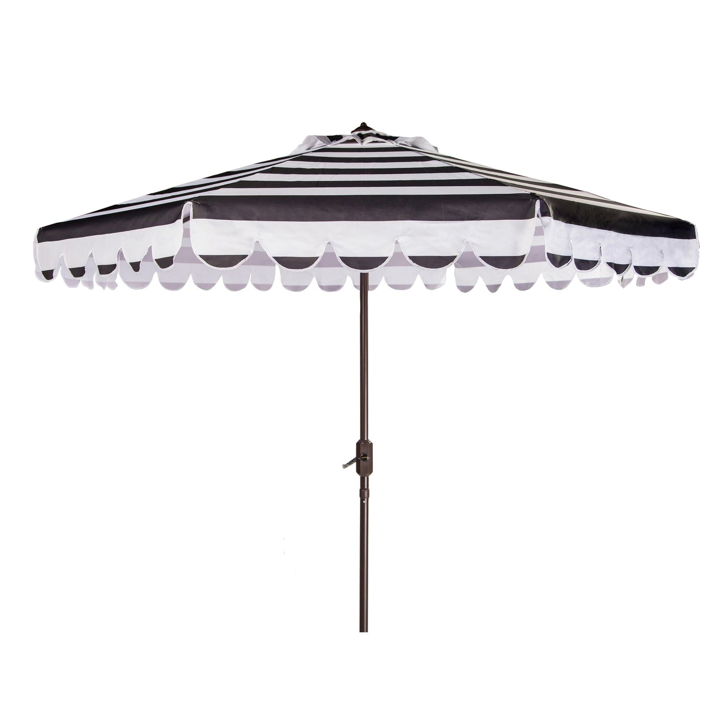 Ombrellone da giardino SAFAVIEH Nargiz a righe con bordi a scaglie, diametro 2,7 m, con manovella
